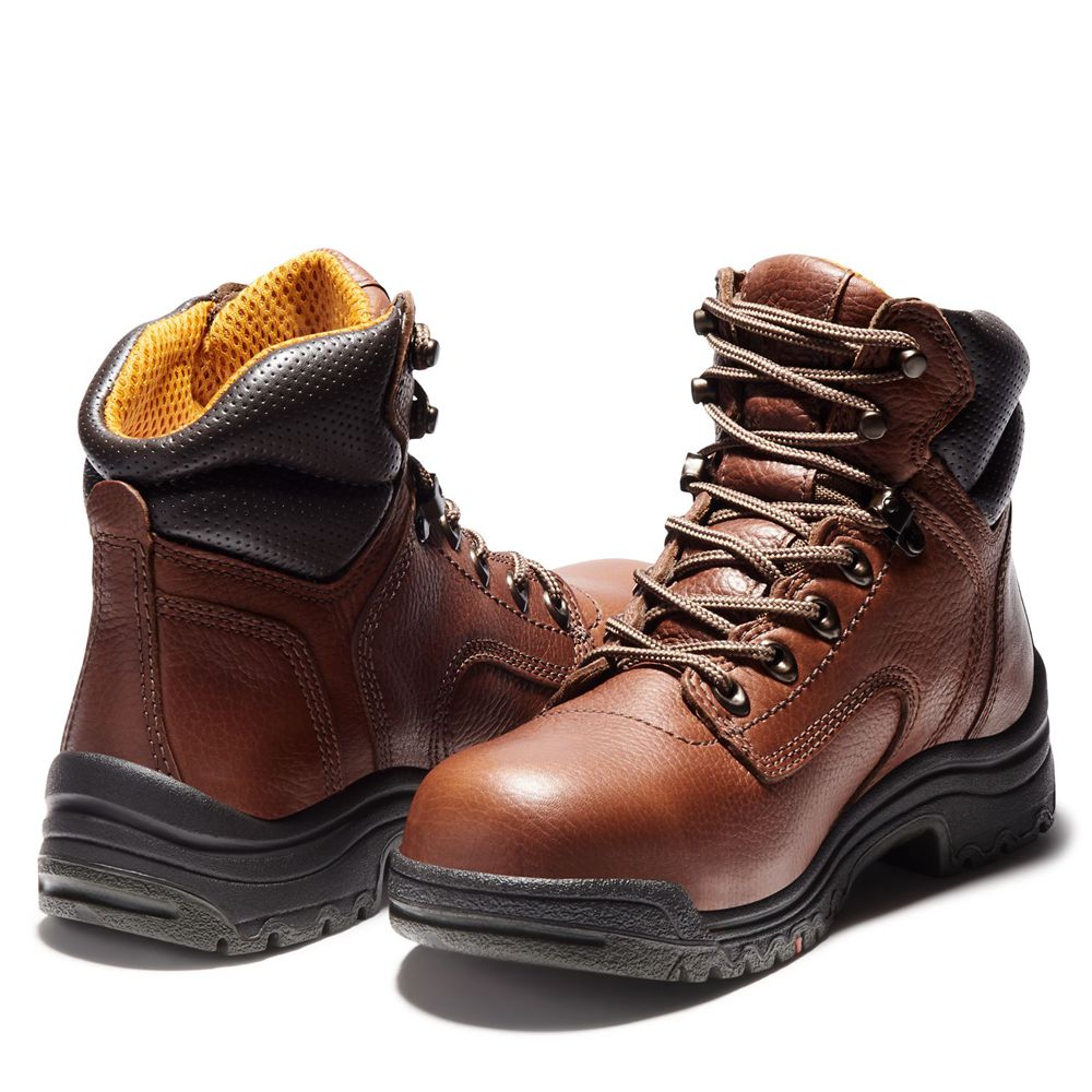 Bocanci De Muncă Timberland Dama Maro/Negrii - Pro® Titan® 6\" Alloy Toe - Romania - GHXUWA407